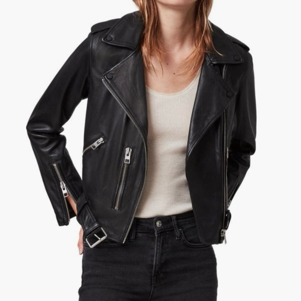 AllSaints Balfern Leather Biker Jacket